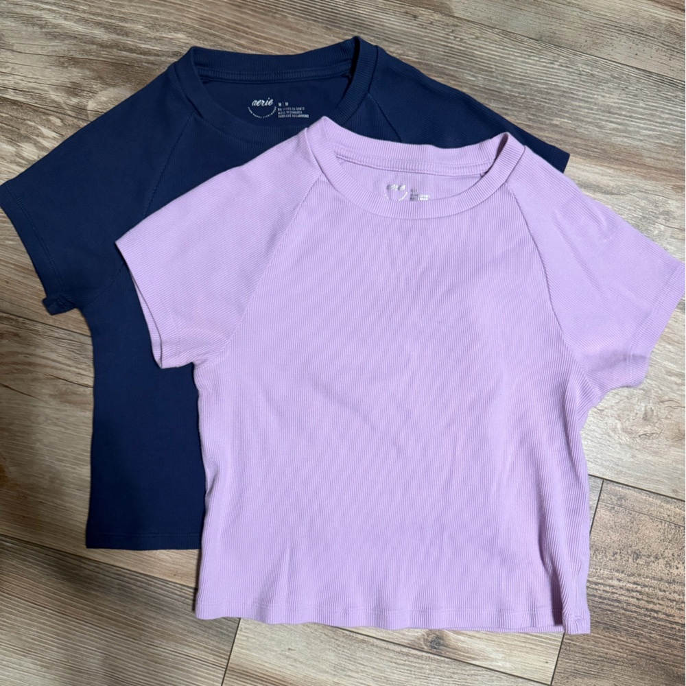 Set of 2 Aerie Cropped Tees